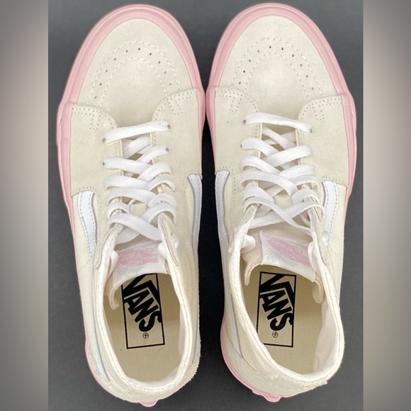 🔥🔥Cream/Pink/White SkateHigh Vans Brand New (Women’s Size 9)  (Men’s Size 7.5) - Picture 4 of 12